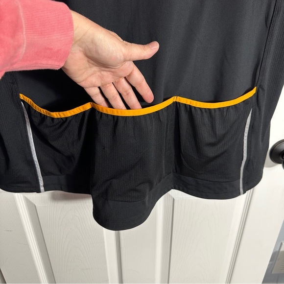 Ulla Popken Neon Graphic Zip Front Back Pocket Stretch Knit Cycling Top 24/26 - Picture 8 of 16